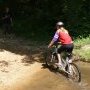Presque sec, une des seules à ne pas mettre pied à terre...dans l'eau (...)